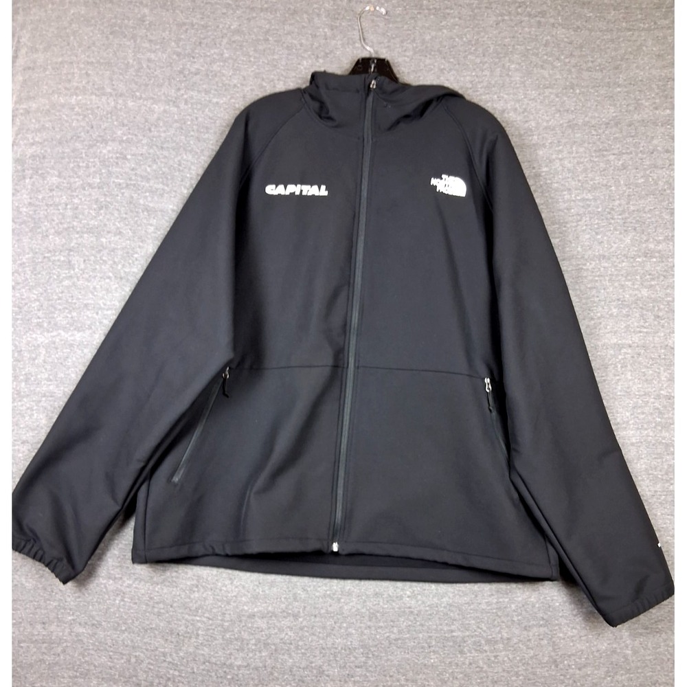 The North Face Mens Jacket 2XL Black Full Zip Soft Shell Hooded Windwall Gorp